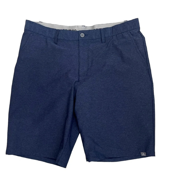 Sz 38 adidas navy blue stretch tech golf shorts climacool excellent condition - Picture 1 of 4